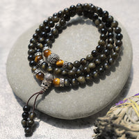 Pendentif bracelet énergétique en obsidienne dorée de KarmaRipple
