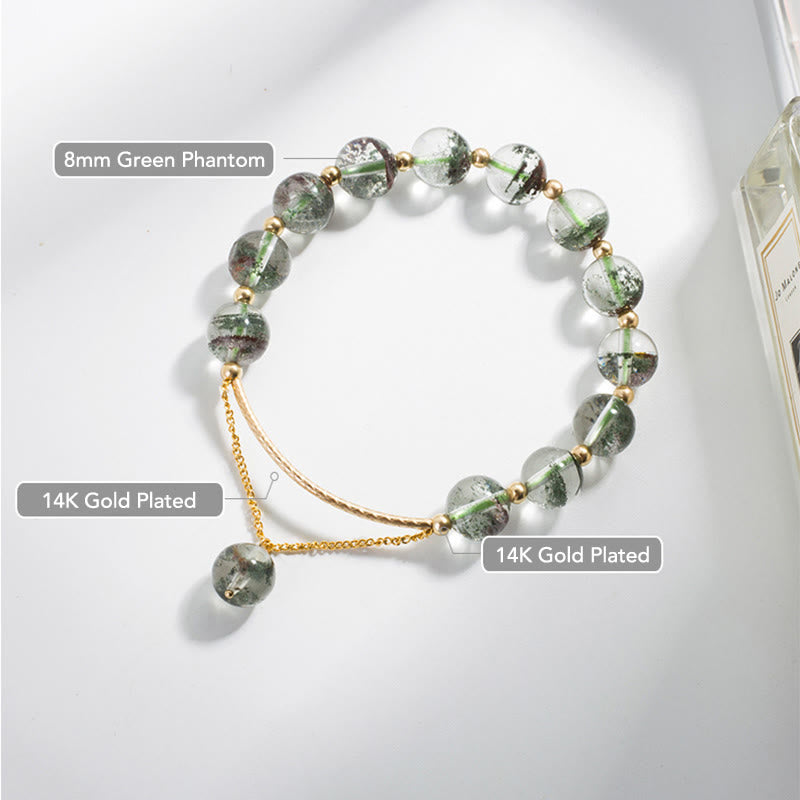 KarmaRipple's Green Phantom Gemstone Confidence Talisman Bracelet p15