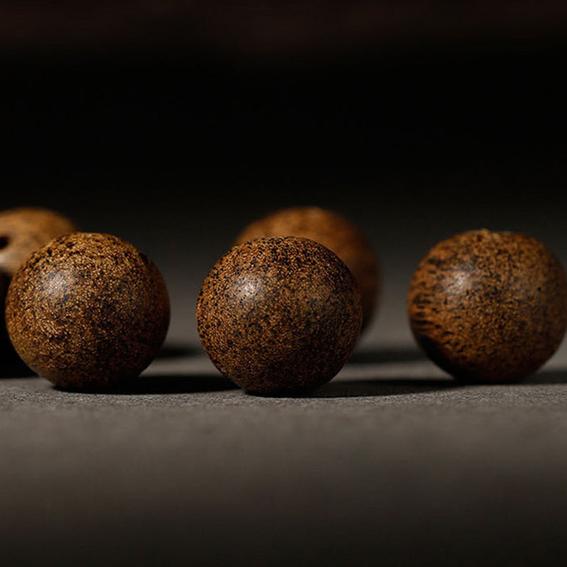 KarmaRipple's Chinese Zodiac Natal Buddha Authentic Agarwood Silver Peace Calm Bracelet p21