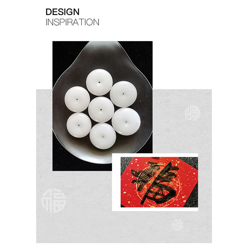 KarmaRipple's 925 Sterling Silver Peace Buckle Chalcedony Fu Character Balance Bracelet p6