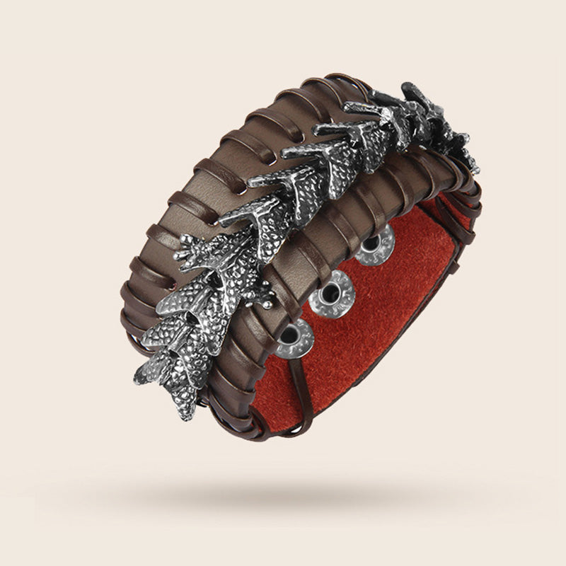 KarmaRipple's Dragon Leather Protection Weave Bracelet p6