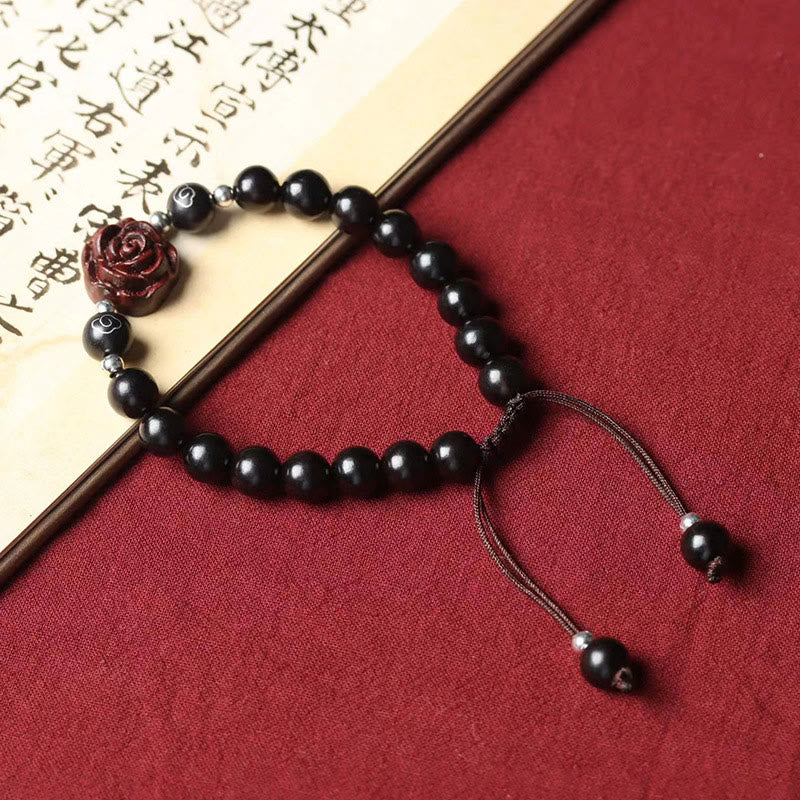 KarmaRipple's Small Leaf Red Sandalwood Sooth Bracelet p2