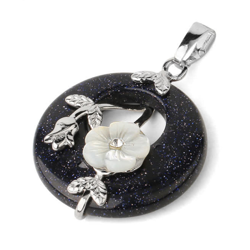 KarmaRipple's Various Gemstone Amethyst Green Aventurine Flower Balancing Pendant Necklace p22