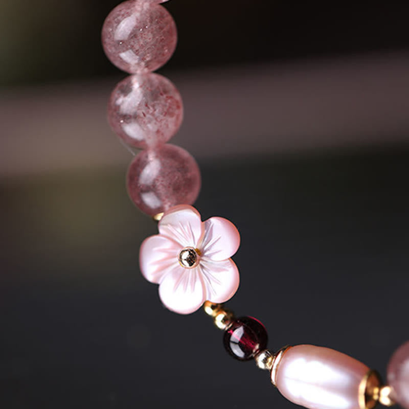 KarmaRipple's Strawberry Quartz Peach Blossom Love Bracelet p6