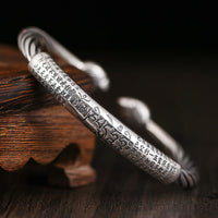 Bracelet manchette tibétain Om Mani Padme Hum Heart Sutra Pureté de KarmaRipple