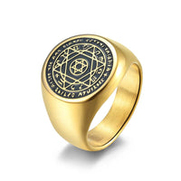 Bague de protection étoile de David avec les 12 constellations du zodiaque de KarmaRipple