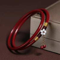 Lot de 2 bracelets-talismans de bénédiction en forme de fleur de cinabre de KarmaRipple