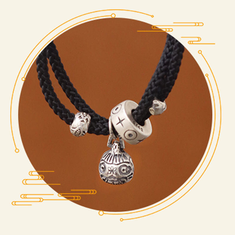 KarmaRipple's 925 Sterling Silver Gold Swallowing Beast Koi Fish Wealth Handcrafted Woven Bracelet p8