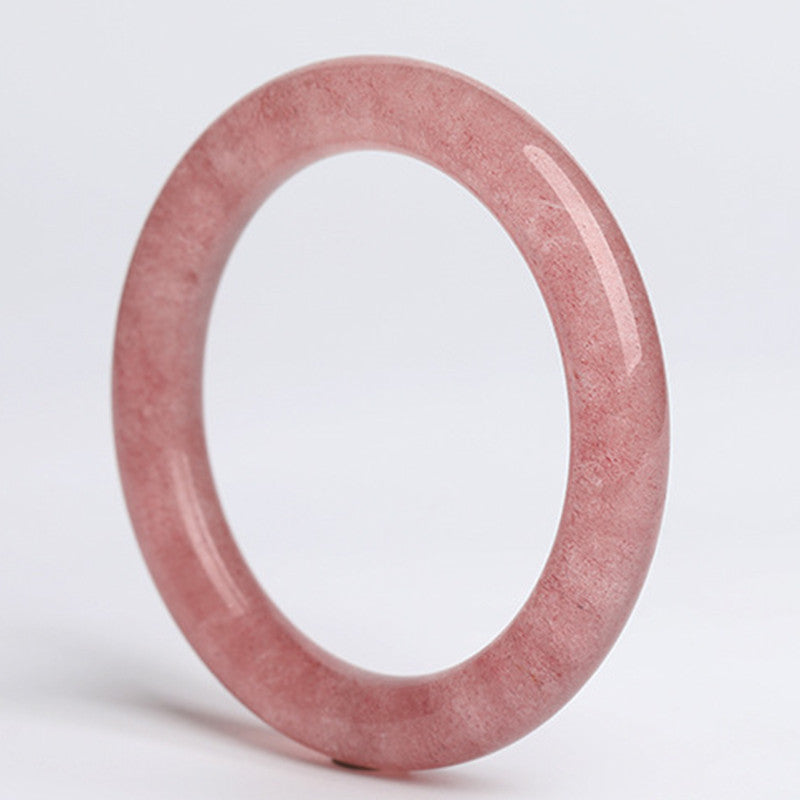 KarmaRipple's Authentic Strawberry Quartz Love Balancing Bracelet Bangle p9