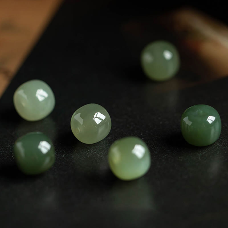 KarmaRipple's Authentic Cinnabar Chinese Zodiac Hetian Jade Fu Character Fortune Rope Bracelet p25