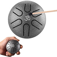Mini Steel Tongue Drum de KarmaRipple, kit de batterie d'équilibrage du son de 3 pouces