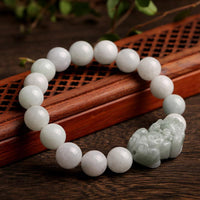 Bracelet Fengshui en jade PiXiu pour la richesse et la prospérité de KarmaRipple