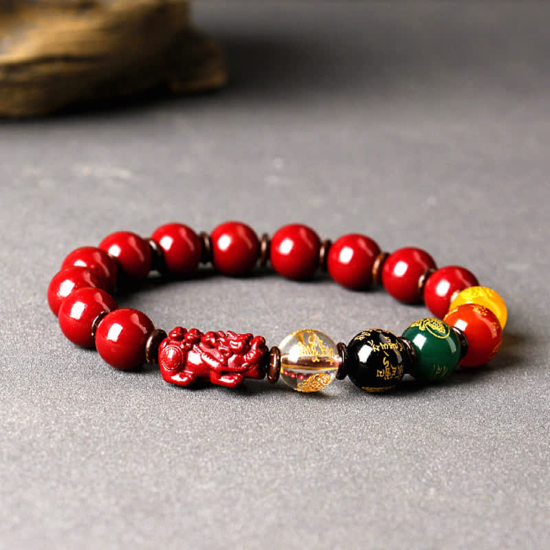 KarmaRipple's God Of Wealth Cinnabar PiXiu Blessing Bracelet p4