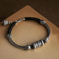Bracelet tissé Om Mani Padme Hum Lotus Peace de KarmaRipple